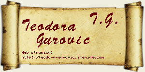 Teodora Gurović vizit kartica